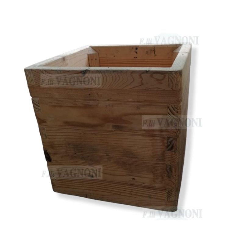 OUTLET N° 3 FIORIERA CUBO IN LEGNO CM. 40x40x44